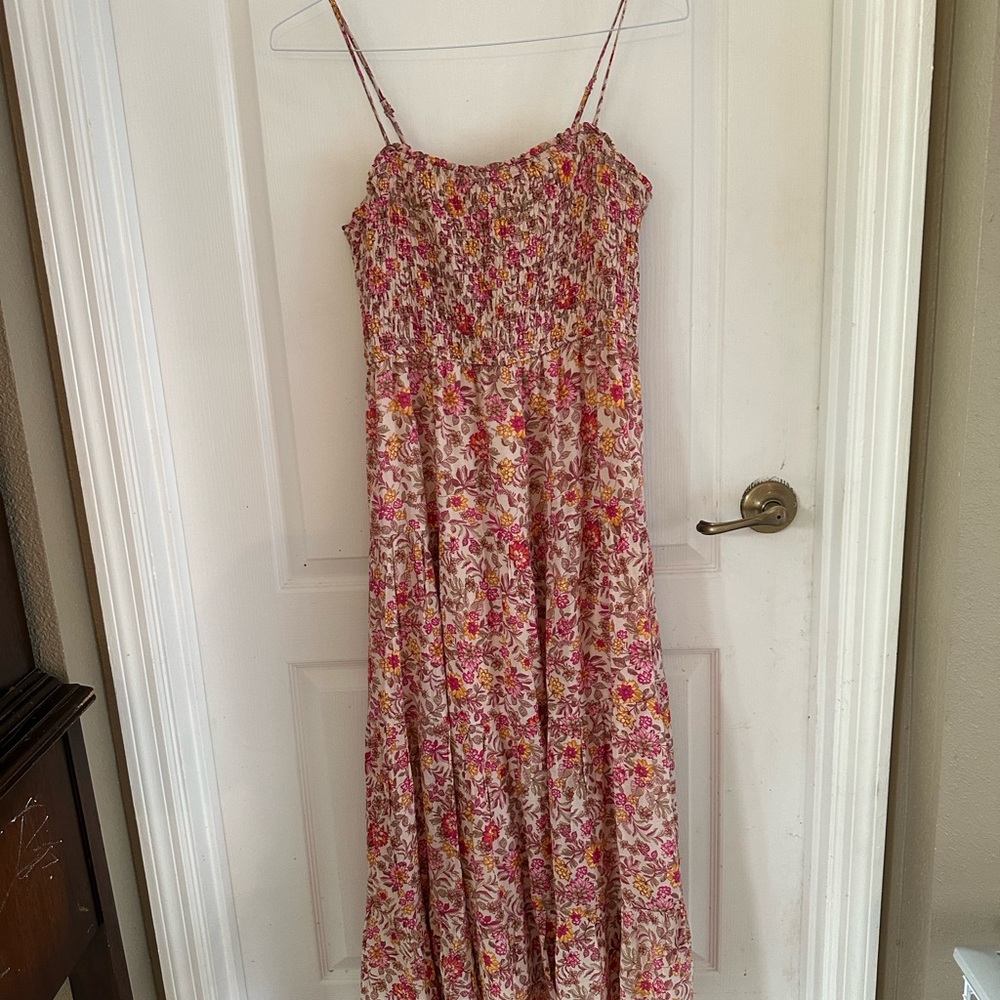 Z Supply Floral Maxi Dress - Pink and Yellow